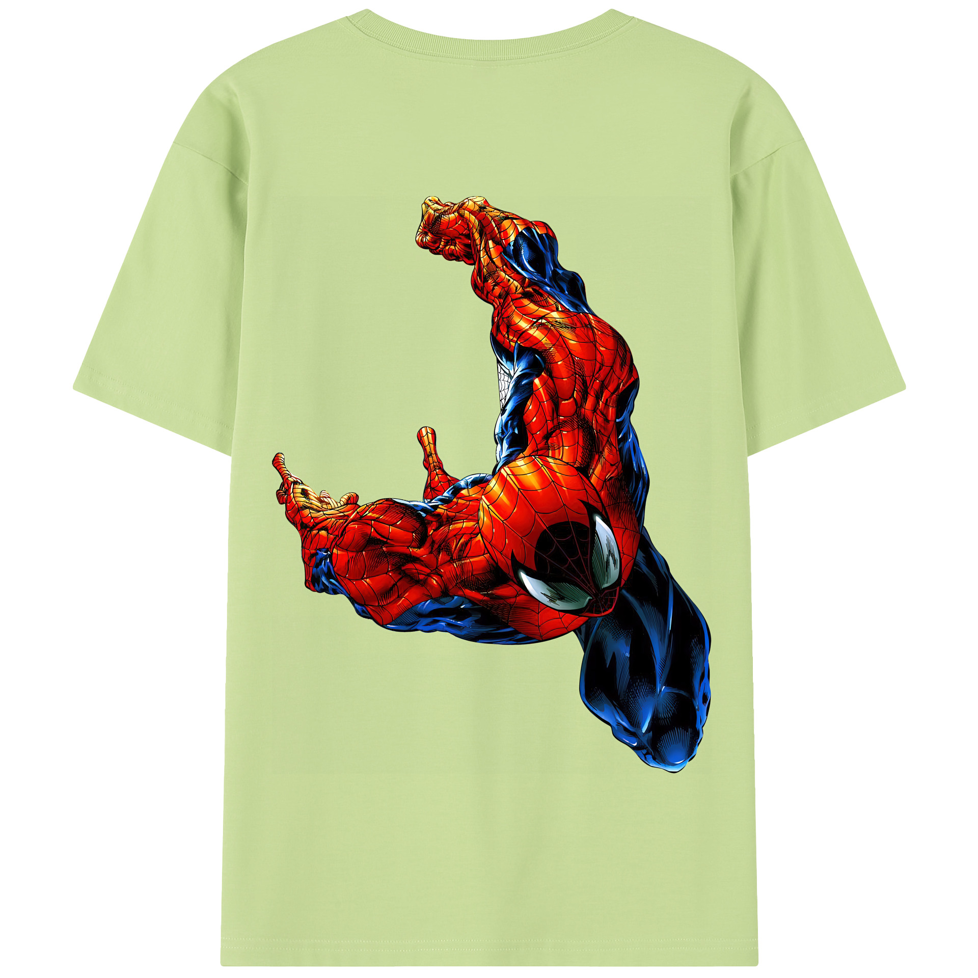 （画像用） Spider Man スパイダーマン 綿100％半袖Tシャツ（背面プリント）